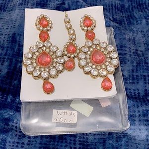 Indian style earring and bindi bundle